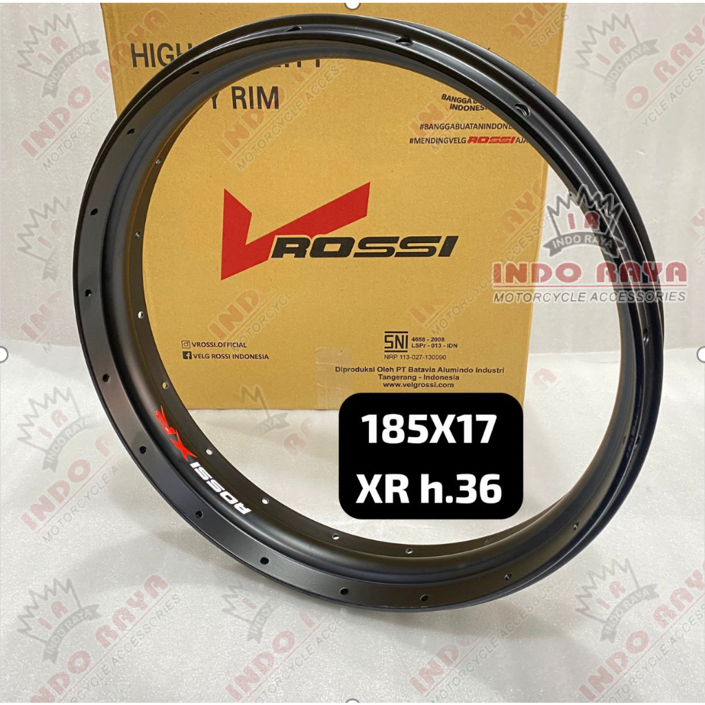 velg pelek velek SPRINT XR 17x185 ukuran 185 ring 17 hole 36 merk V.ROSSI ROSSI jari jari tubeless