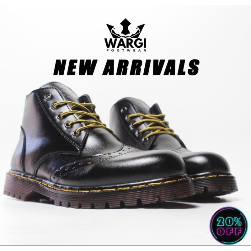 38-43 Wargi CODE - Sepatu Boots Model Dr. Martins Sepatu boot Wingtip Unisex Pria Wanita dr martin