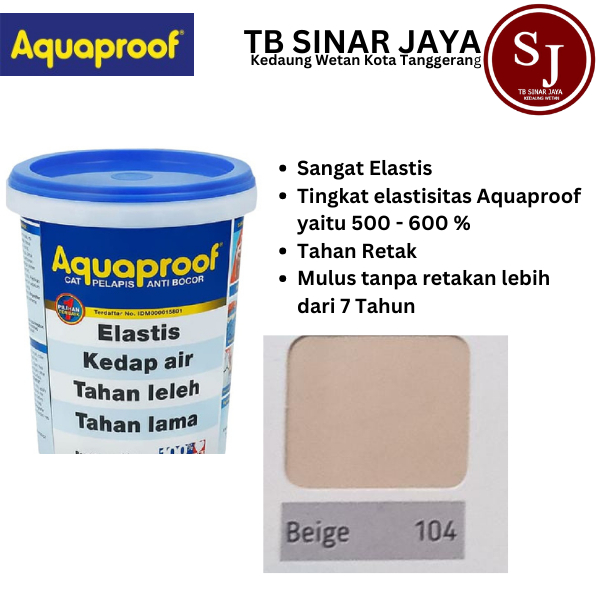 Cat Aquaproof Cat Pelapis Anti Bocor Kemasan 4kg - 104 Beige