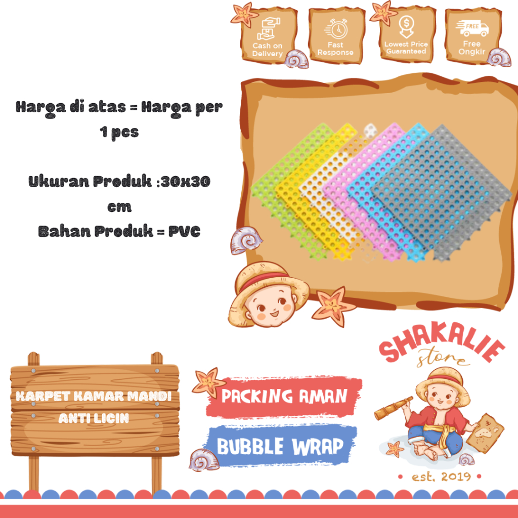 Keset Lantai Karpet Kamar Mandi Anti Licin