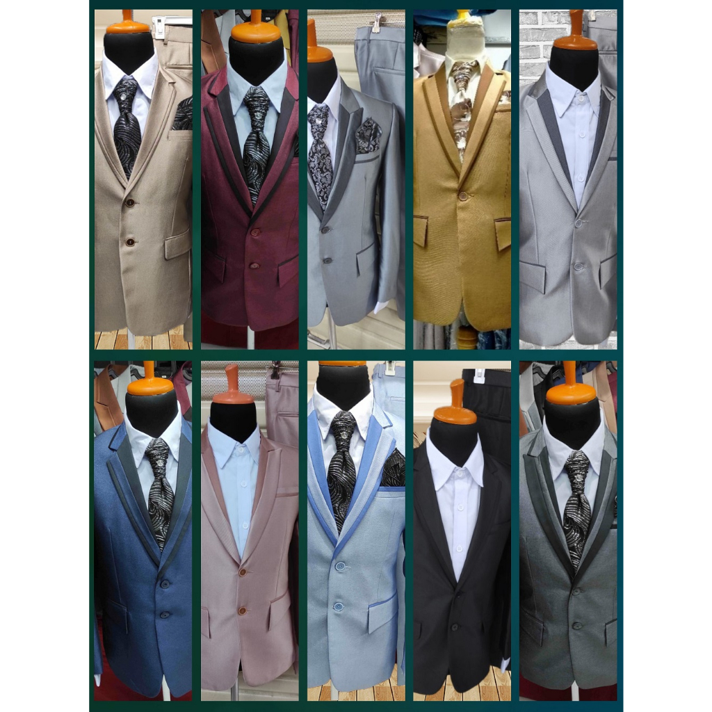 SETELAN JAS Pengantin semi woll  JAS dngn CELANANYA (size S M L XL XXL) jas formal Pria Jas wedding 