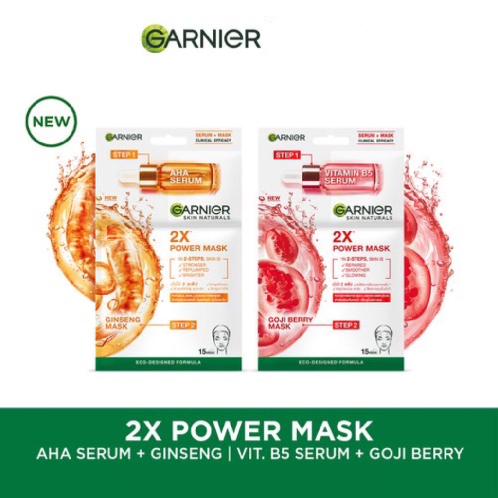 Garnier Two Step Power Mask | Masker Wajah Serum Skincare