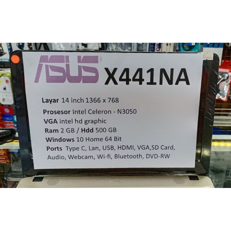 Laptop Asus X441NA Ram 2 GB HDD 500 GB- Second