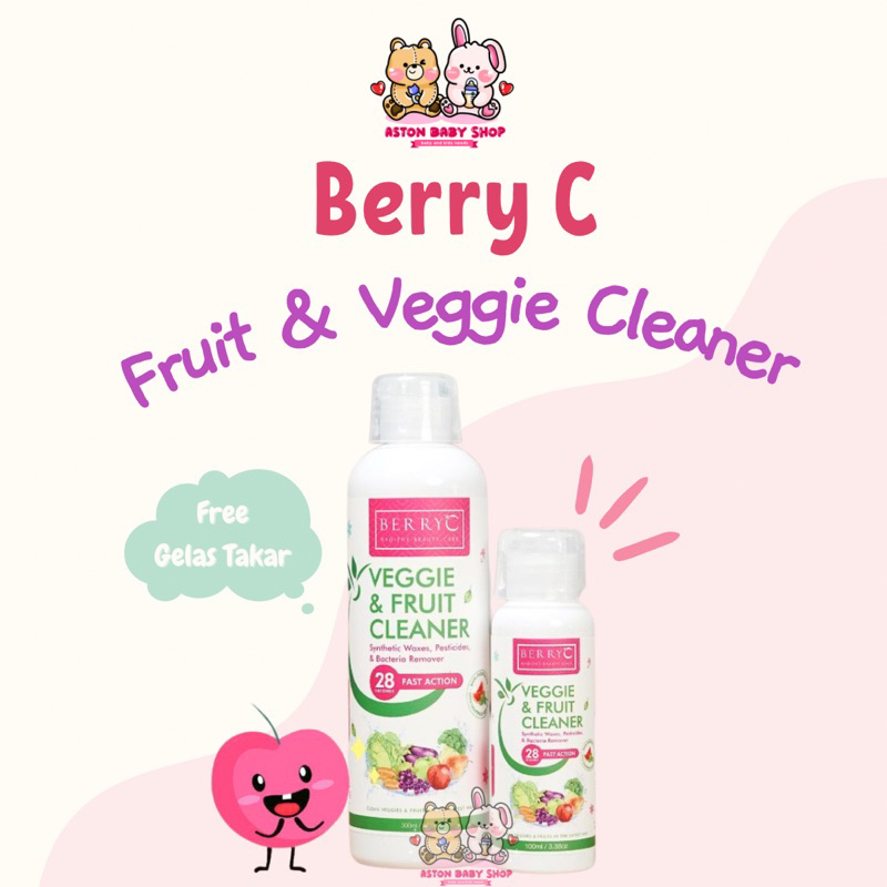 BerryC Veggie &amp; Fruit Cleaner 100 ml / 300 ml Berry C Cairan Pembersih Buah &amp; Sayur Sayuran