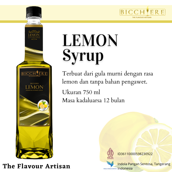 

Syrup Lemon BIcchiere 750 ml - Sirup Rasa Lemon Premium