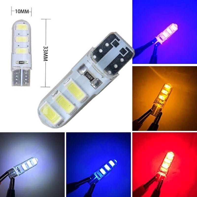 Sen Colok Jelly Led T10 Diam Non Flash 6 Mata Sepasang 2 Pcs
