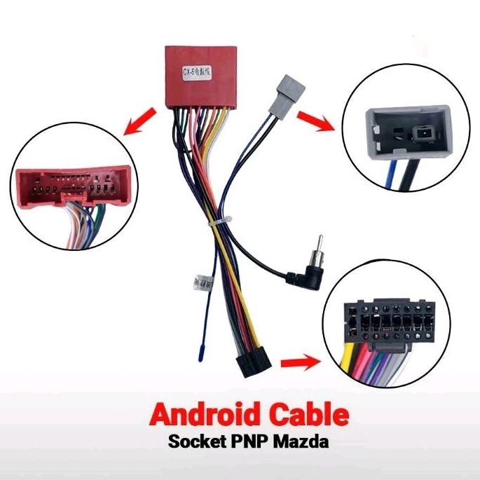 Kabel Soket Head Unit Android Mobil Mazda