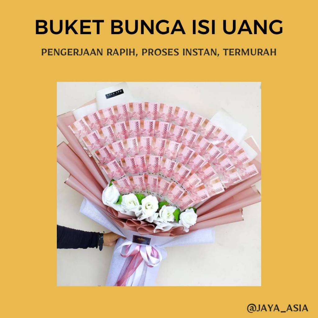 Buket Uang/ Money Bouquet/ Isi 1jt - 5jt/ Bucket Uang/ Buket Wisuda/ Buket Lamaran
