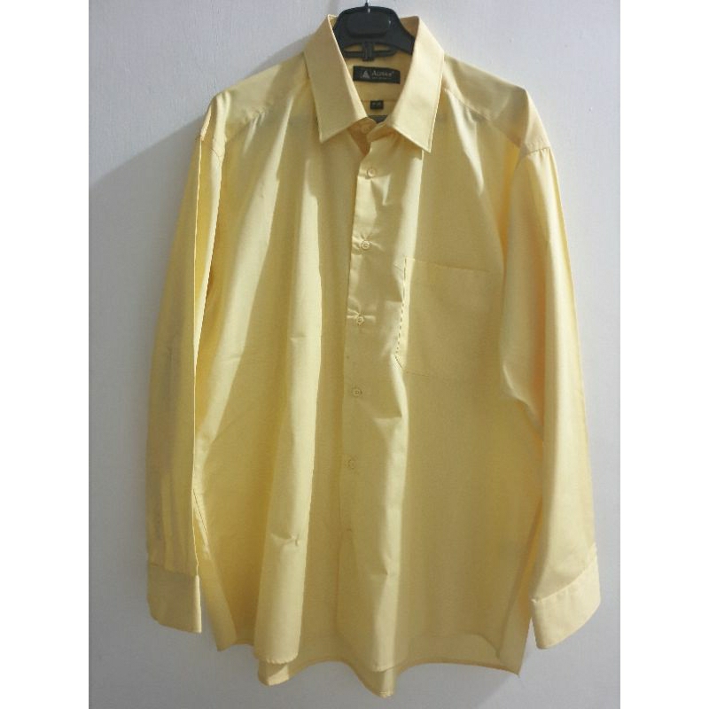 Kemeja Pria ALISAN warna kuning Size 17 Second (Preloved)