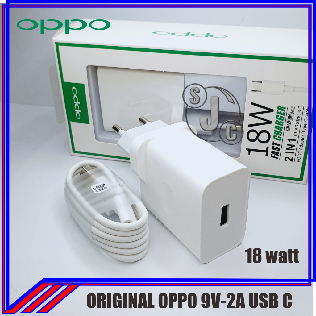 CHARGER OPPO A92 - A53 - A54 TYPE C ORIGINAL FAST CHARGING 18 WATT BAWAAN HP