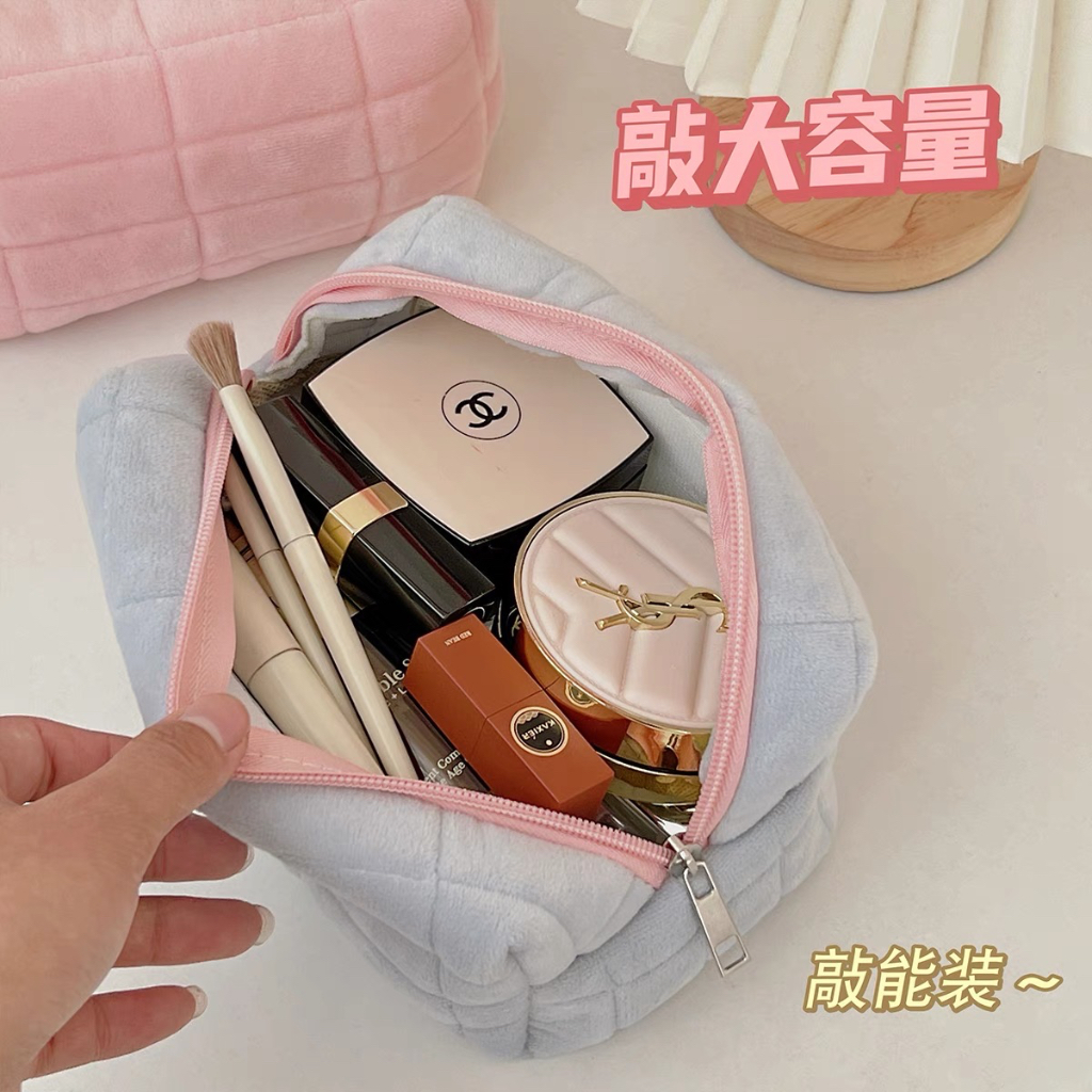JOLINEOFFICIAL CUTE POUCH PILLOW KOREA / MUJI STYLE MAKE UP POUCH / COSMETIC BAG KAPASITAS BESAR / KOTAK PENSIL BANTAL LUCU / PENSIL POUCH / TAS MAKE UP BANTAL / FURANO PUFFY POUCH