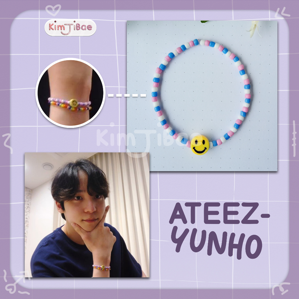 Gelang Ateez Yunho, Beads Bracelet Kpop