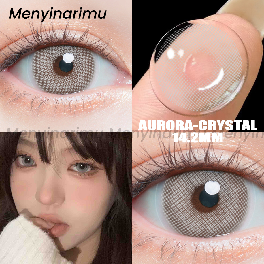 Menyinarimu【COD】Brown Softlens Softlen Warna Gray Lensa Kontak Soflen