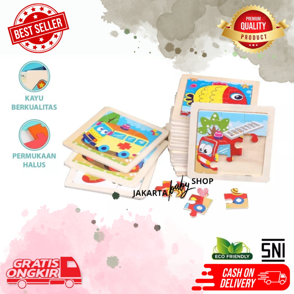 SMALL 9PC CARTOON PUZZLE / MAINAN PUZZLE KAYU 9PC 538200