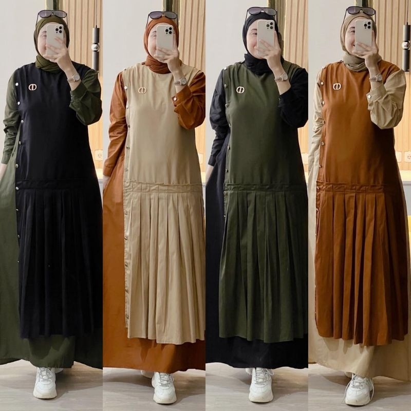 ORIGINAL GAGIL DRESS ADDRA PREMIUM DRESS ORIGINAL GAGIL FASHION BY OVA VALORA BUSUI WUDHU FRIENDLY D