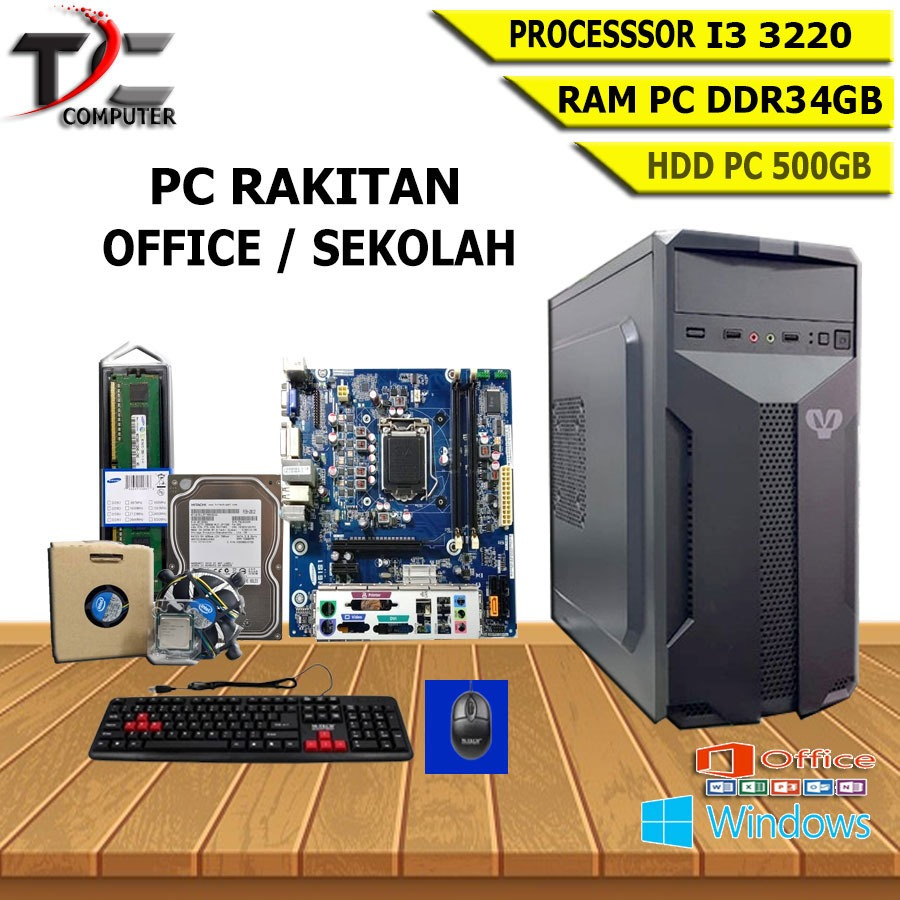 PC Rakitan Office / Sekolah H61 LGA 1155 Murah Bergaransi