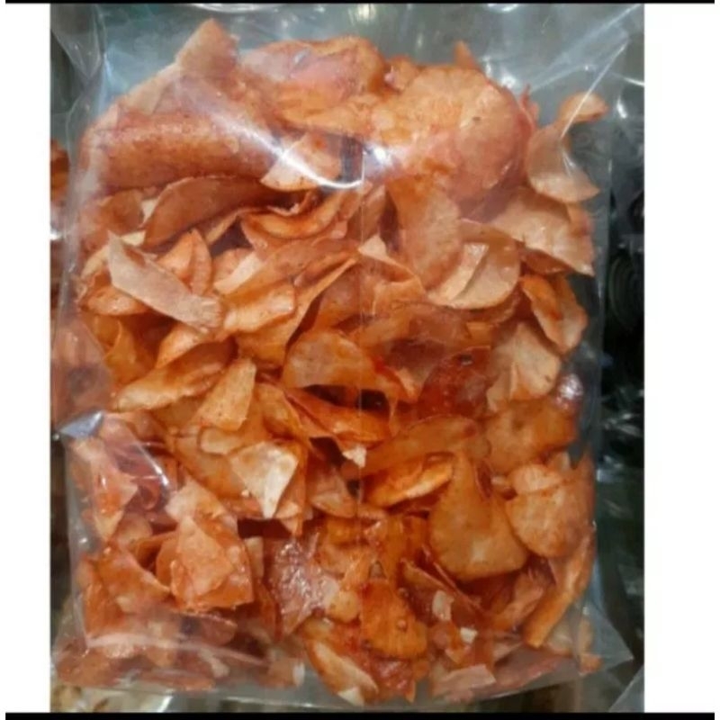 

KERIPIK SINGKONG RUJAK PEDAS MANIS 200GRAM/SNACK KILOAN