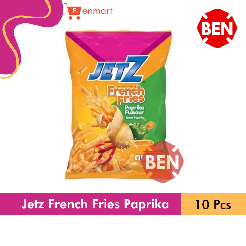 

Jetz French Fries Paprika Flavour 1 Renceng 10 Pcs Kentang Goreng Dus