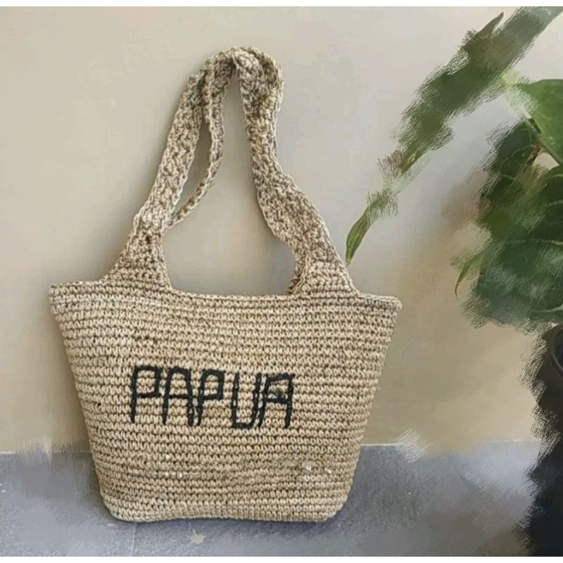 TAS NOKEN PAPUA BESAR/ RAJUT PAPUA / TAS PAPUA / NOKEN PAPUA ASLI / TAS RAJUT PAPUA / TAS NOKEN / OL