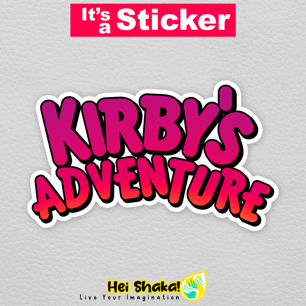 

Heishaka Stiker Kirby Adventure Classic Logo Sticker Gamer Gaming Vinyl Anti Air