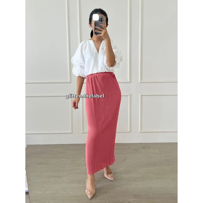 ROK SPAN Plisket Lidi / Rok Span / Rok Bodycon Premium / Pleats Skirt (part 2)