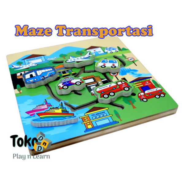 

Promo Mainan Edukatif / Edukasi Anak - Balok Kayu - Maze Transportasi Mobil Berkualitas