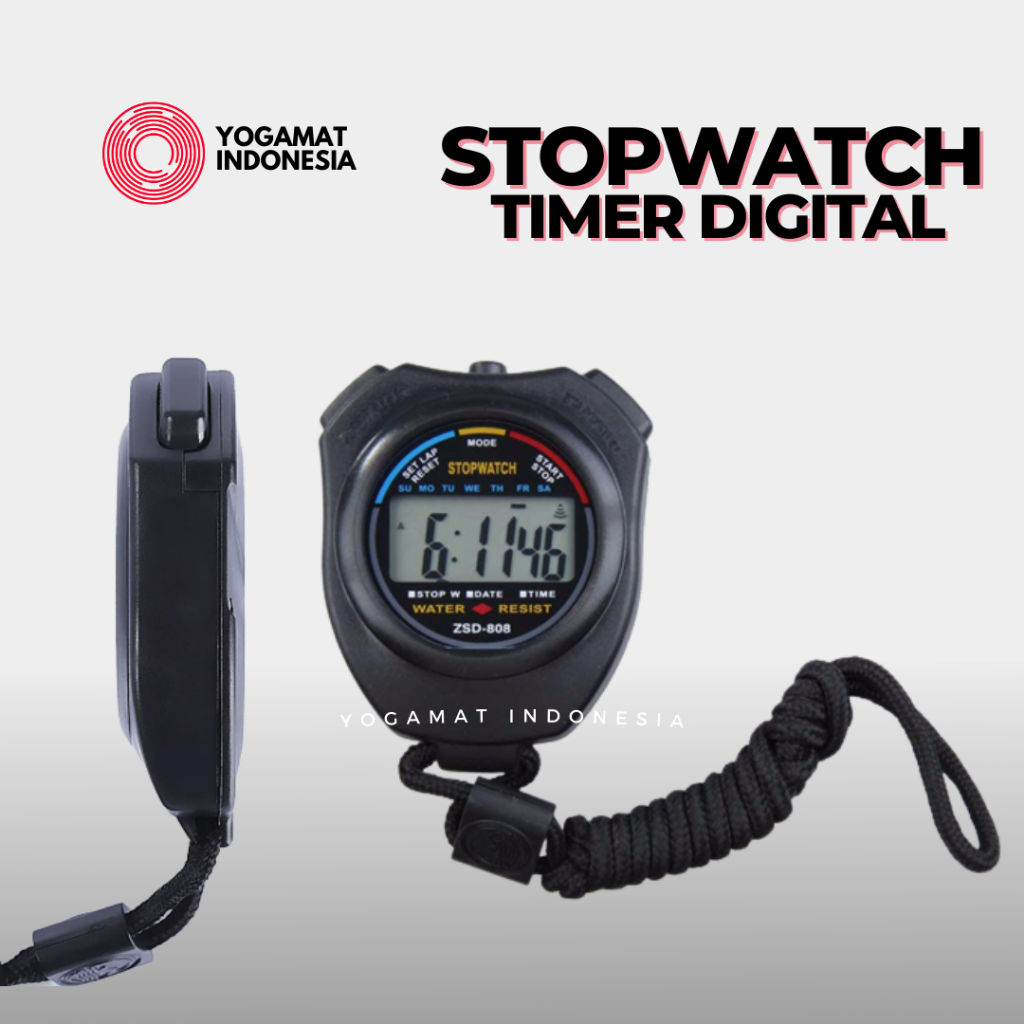 Stopwatch OlahragaTimer Digital / Stopwatch waterproof Multifungsi