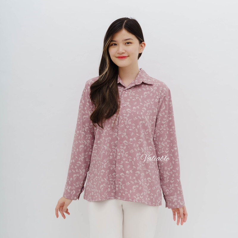 (M-XXL) Esmee Floral Pattern Shirt Valiable