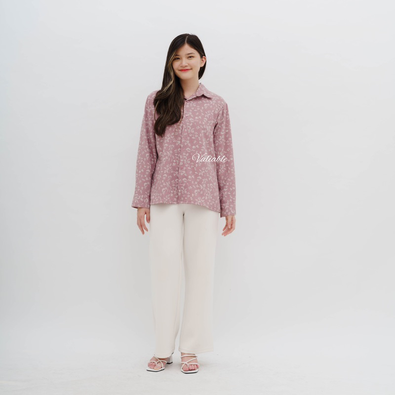 (M-XXL) Esmee Floral Pattern Shirt Valiable