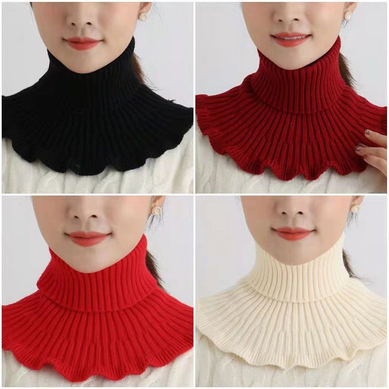 Kerah Palsu Rajutan Syal Turtleneck