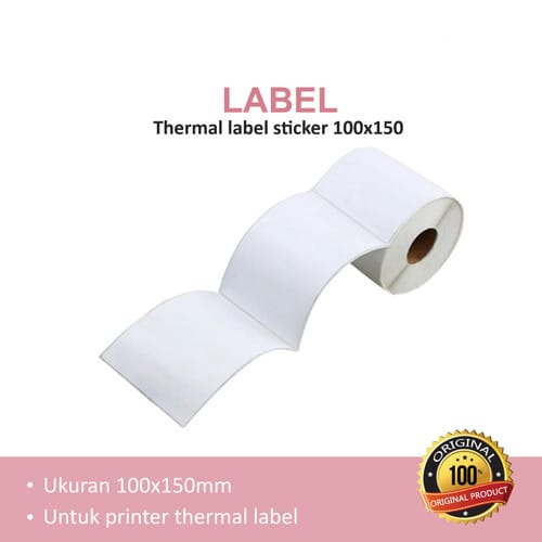 

LABEL STICKER THERMAL LIPAT 100 X 150 100X150 UKURAN A6 BRAVO