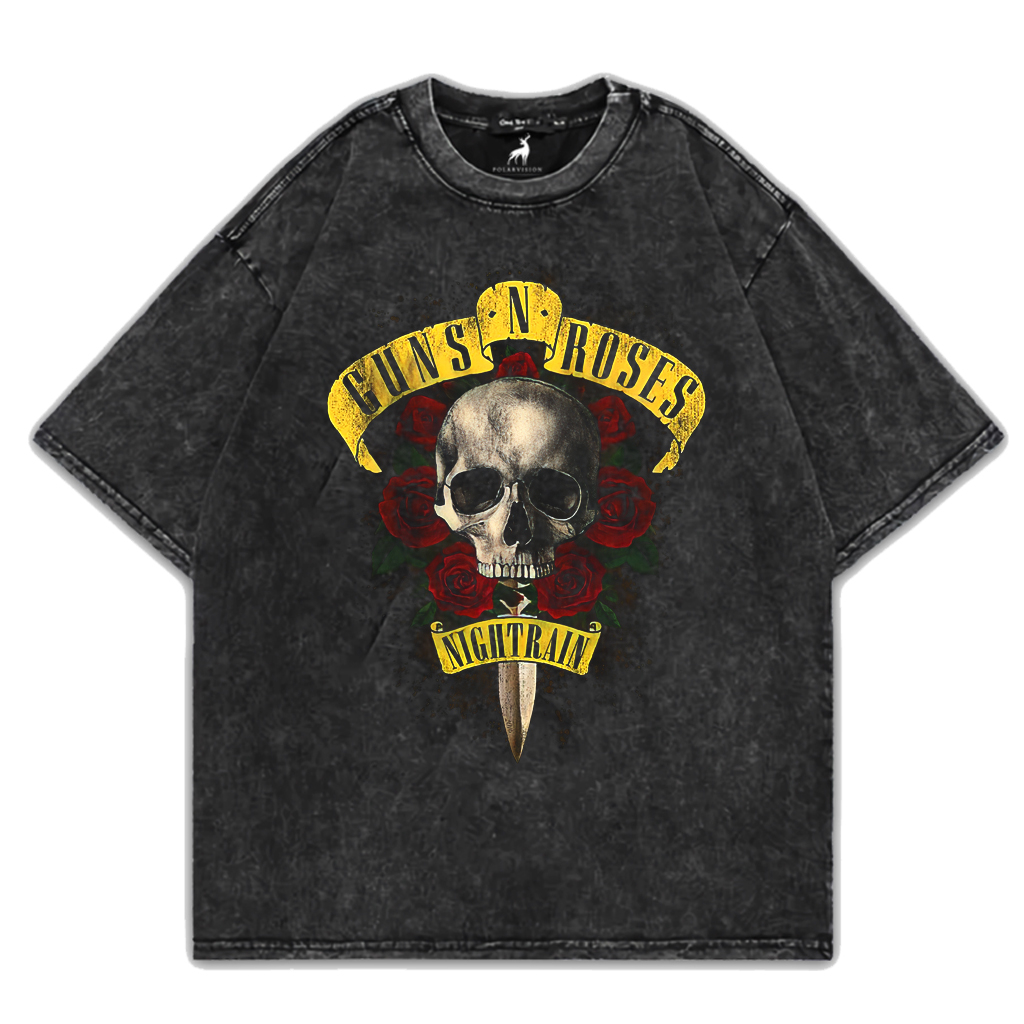 PolarVision Kaos Guns N Roses Washed Oversize