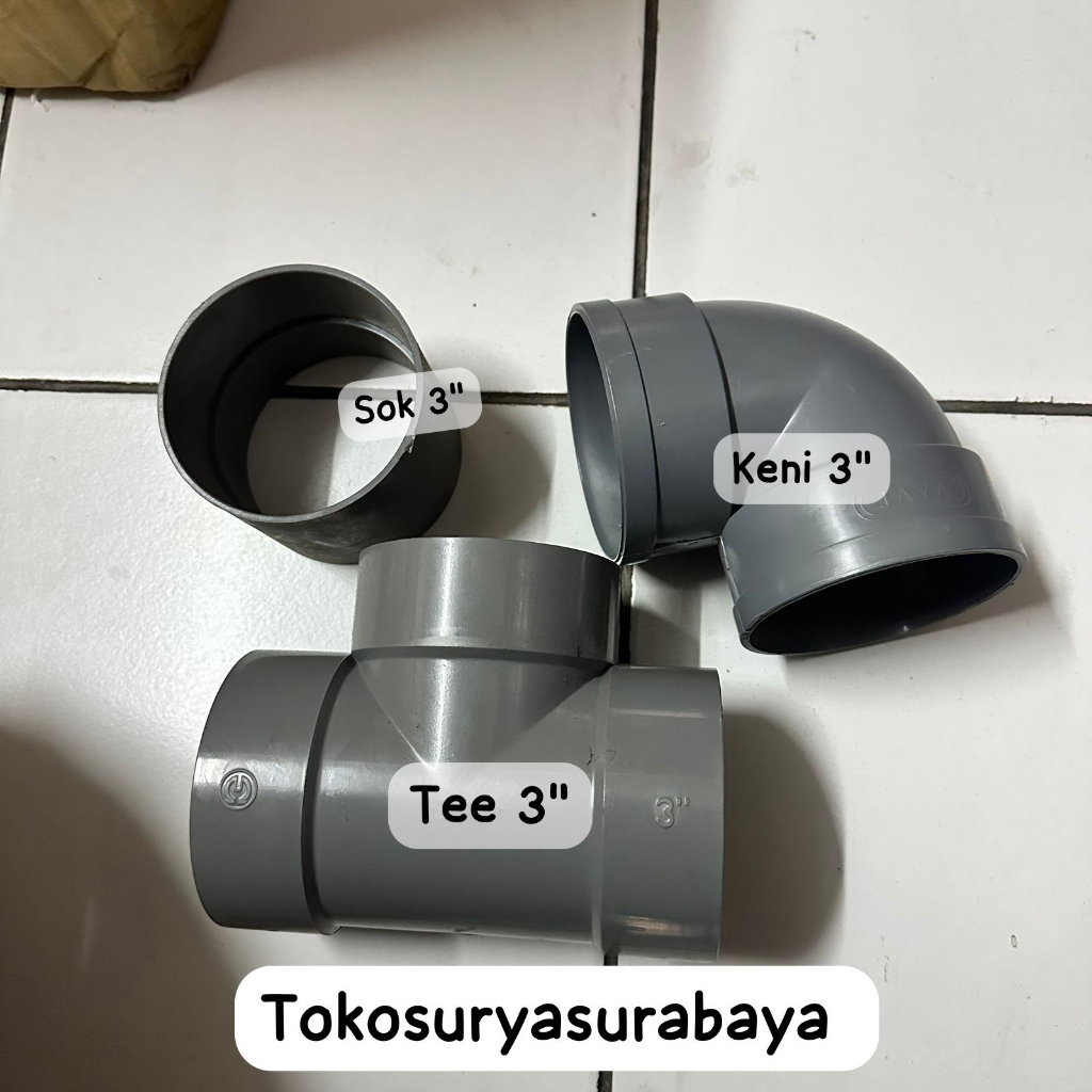 tee 3" keni 3" sok 3" dv maspion - sambungan pipa 3 inch sock 3" inch keni 3 inch tee 3 inch dv masp