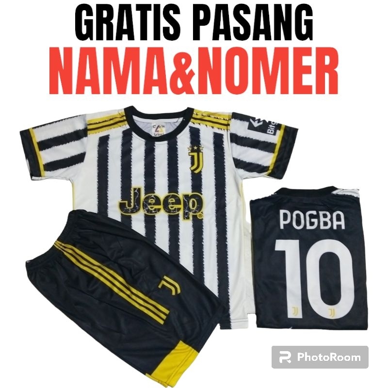 SETELAN JERSEY BOLA JUVENTUSS UMUR 5-12 THN/JERSEY BOLA ANAK ANAK