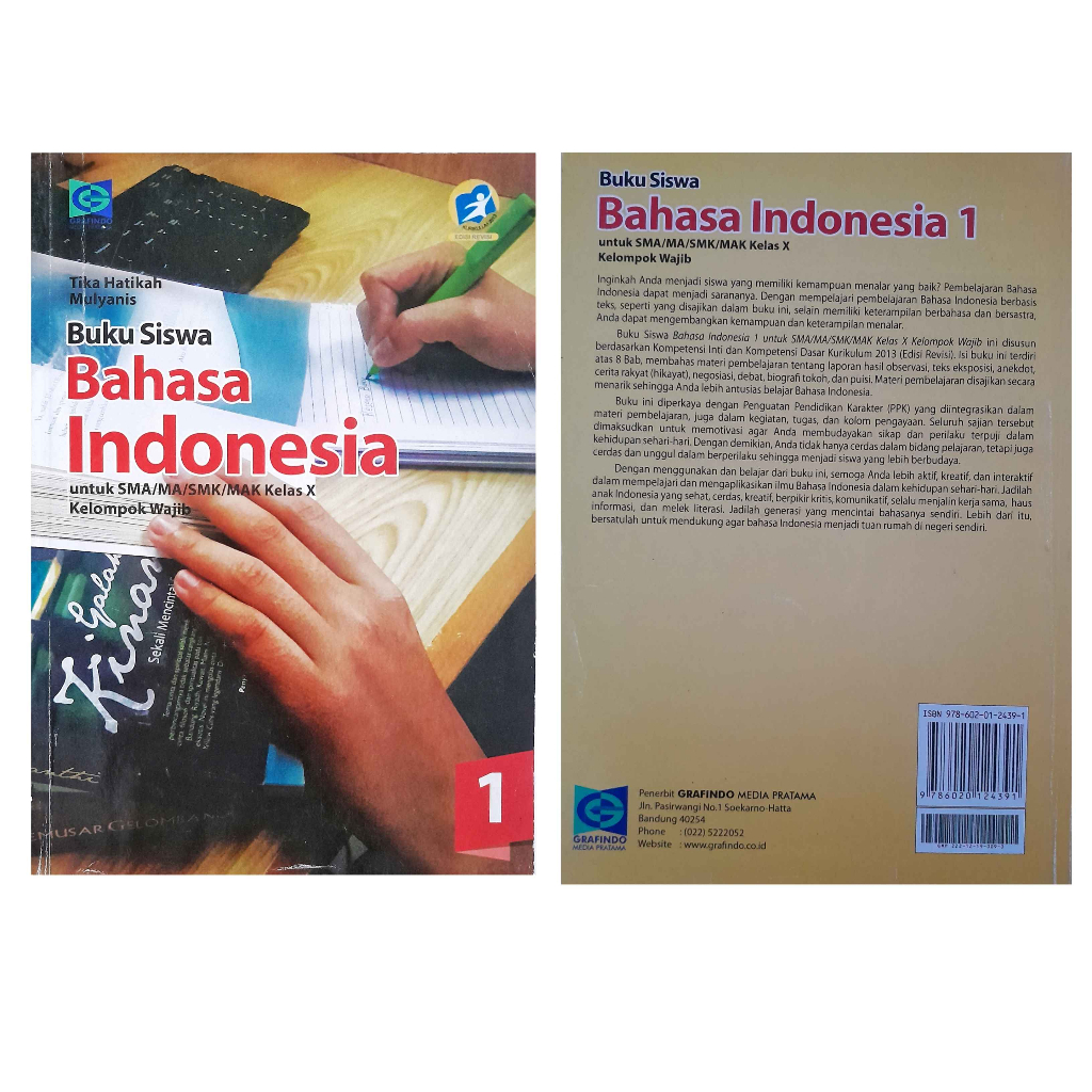 BUKU BAHASA INDONESIA WAJIB KELAS 10 SMA GRAFINDO