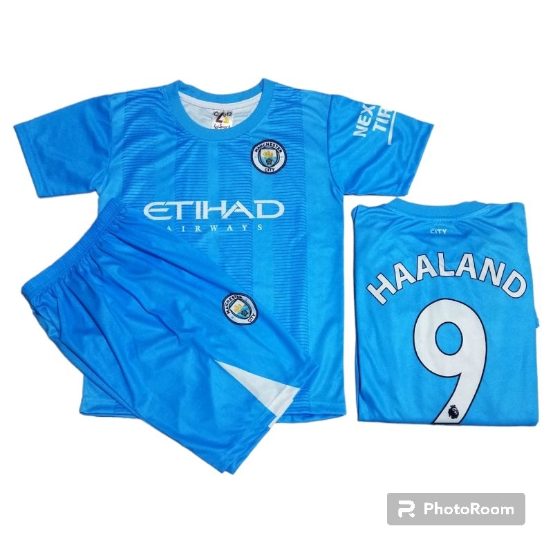 setelan Jersey HAALAND MAN.CITY/NEW COLECTION cross SIZE JUMBO 9-13 THN