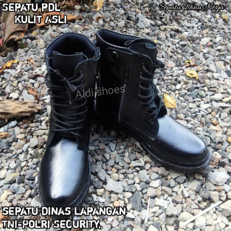 Sepatu PDL Kulit Jeruk PDL TNI Polri Linmas