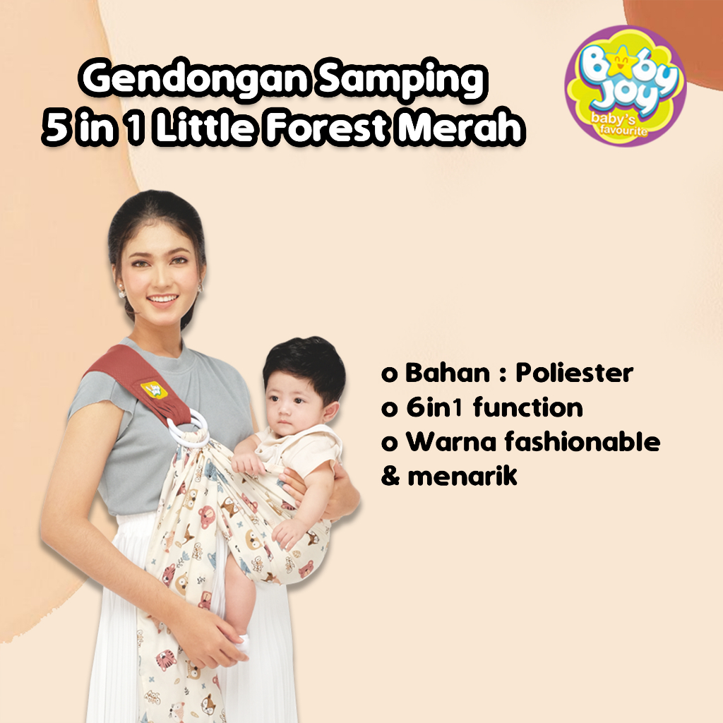 Baby Joy Gendongan Samping Multifungsi 5in1 Little Forest Series | Baby Joy Gendongan Samping Slingrider Little Forest Series