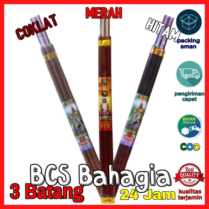 Hio Dupa 24 Jam Ada 3 Warna Merah Hitam Dan Coklat (Putih) Isi 3 Batang Samkai Ulir Stik Besar Wangi 1000 Bunga Merek Pekong Incense 24Jam Sembahyang Puja Bagus Xtra Long