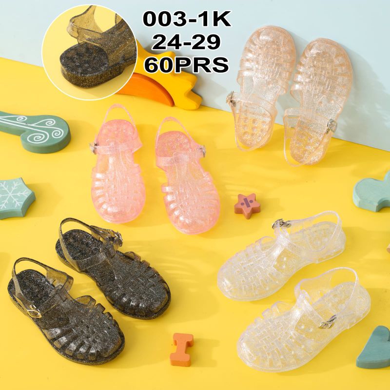 Sandal Jelly Melissa Transparant Glitter Import Anti Slip Anak 003