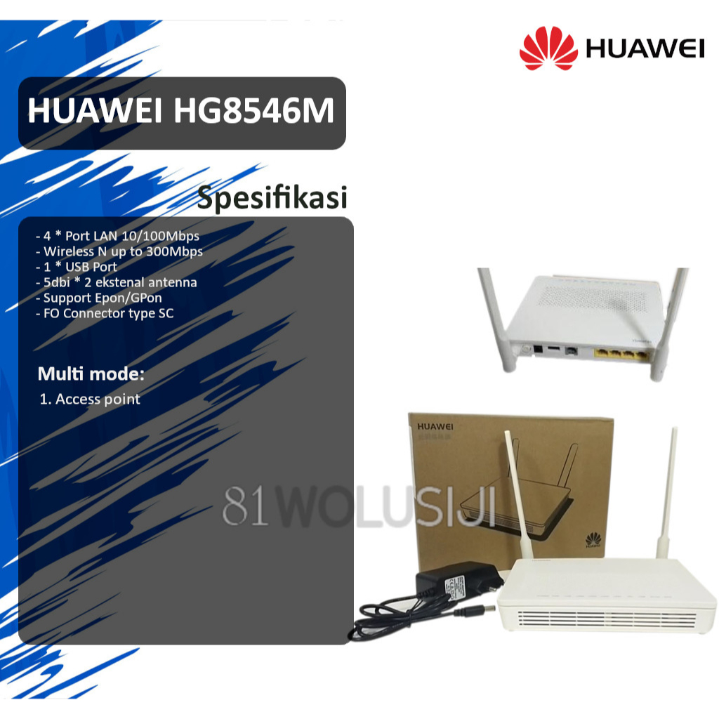 HUAWEI Echolife HG8546M EPON/GPON ONU - (XPON Firmware)