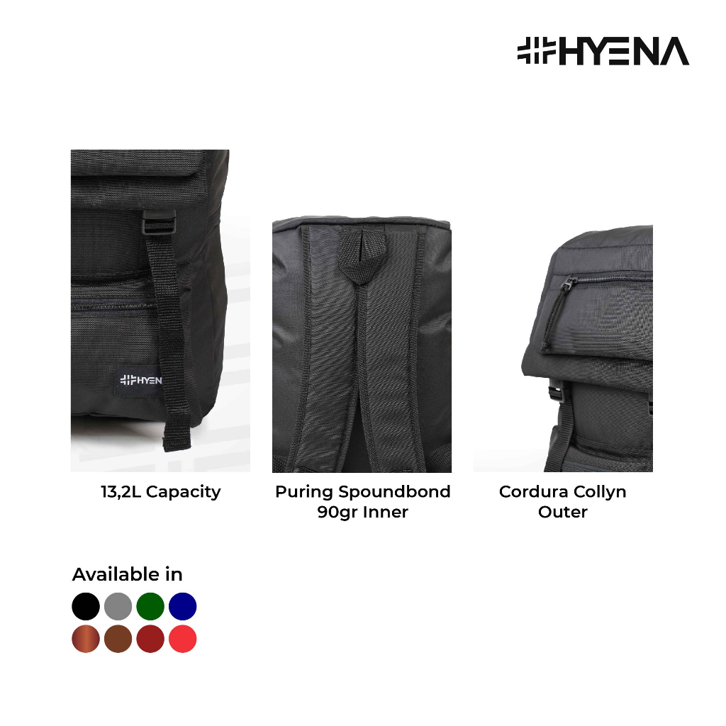 HYBRAND x Hyena [495] - Tas Korean Style Tactical Bag HYENA Ransel Kerja Sekolah Pria Wanita SMP SMA SMU Kuliah