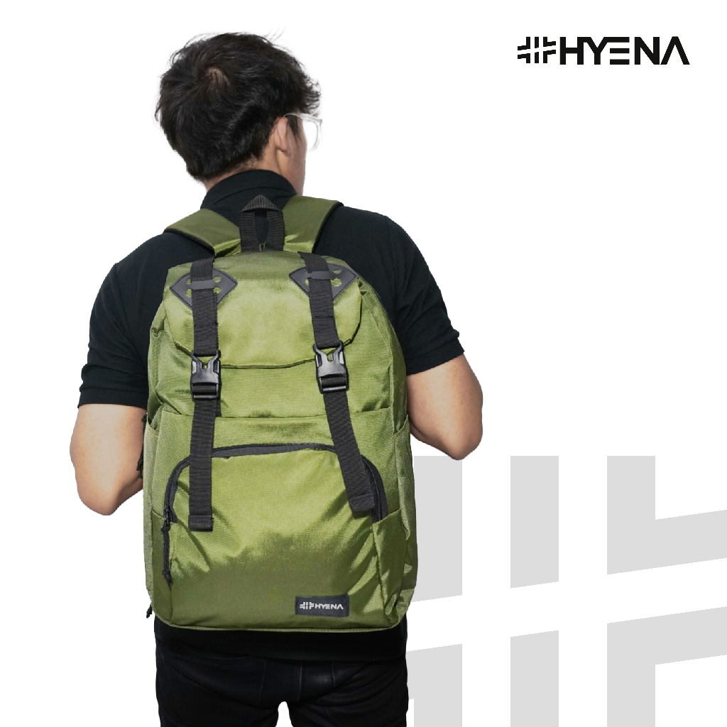 Backpack Pria Wanita HYENA Ukuran Besar Ada Slot Laptop Fashion Korea - HYBRAND AF82