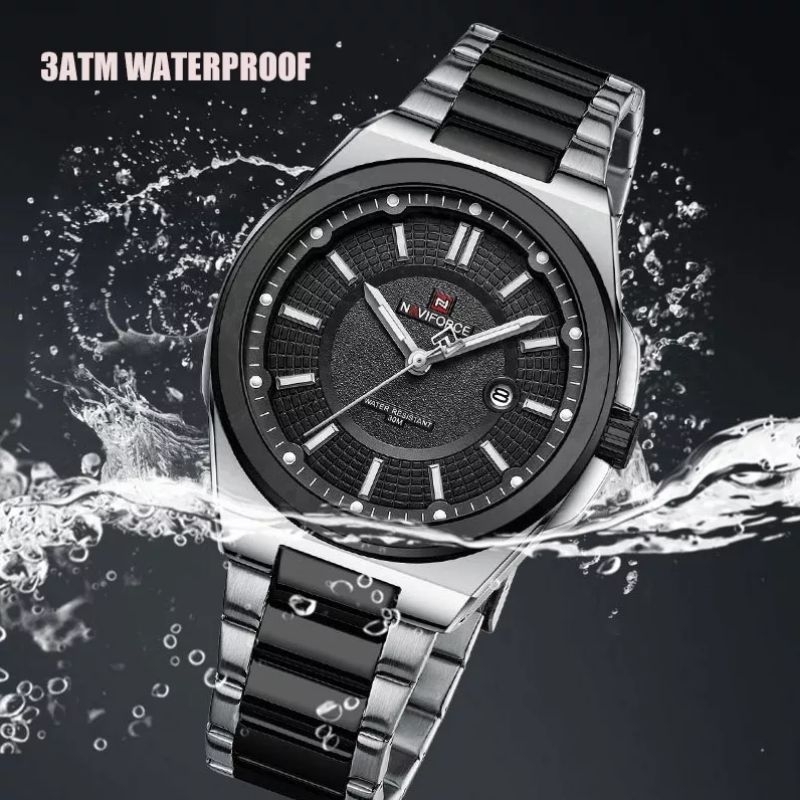 Jam tangan pria Naviforce NF.9212M Original | Stainless steel Waterproof / Anti air Terbaru