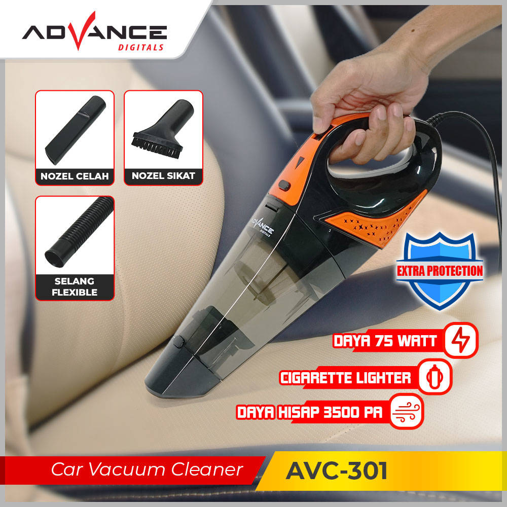 【Garansi 1 Tahun】Advance AVC-301 Vacuum Cleaner Portable Mini 3 in 1 Penyedot Debu Wireless / Pembersih Mobil