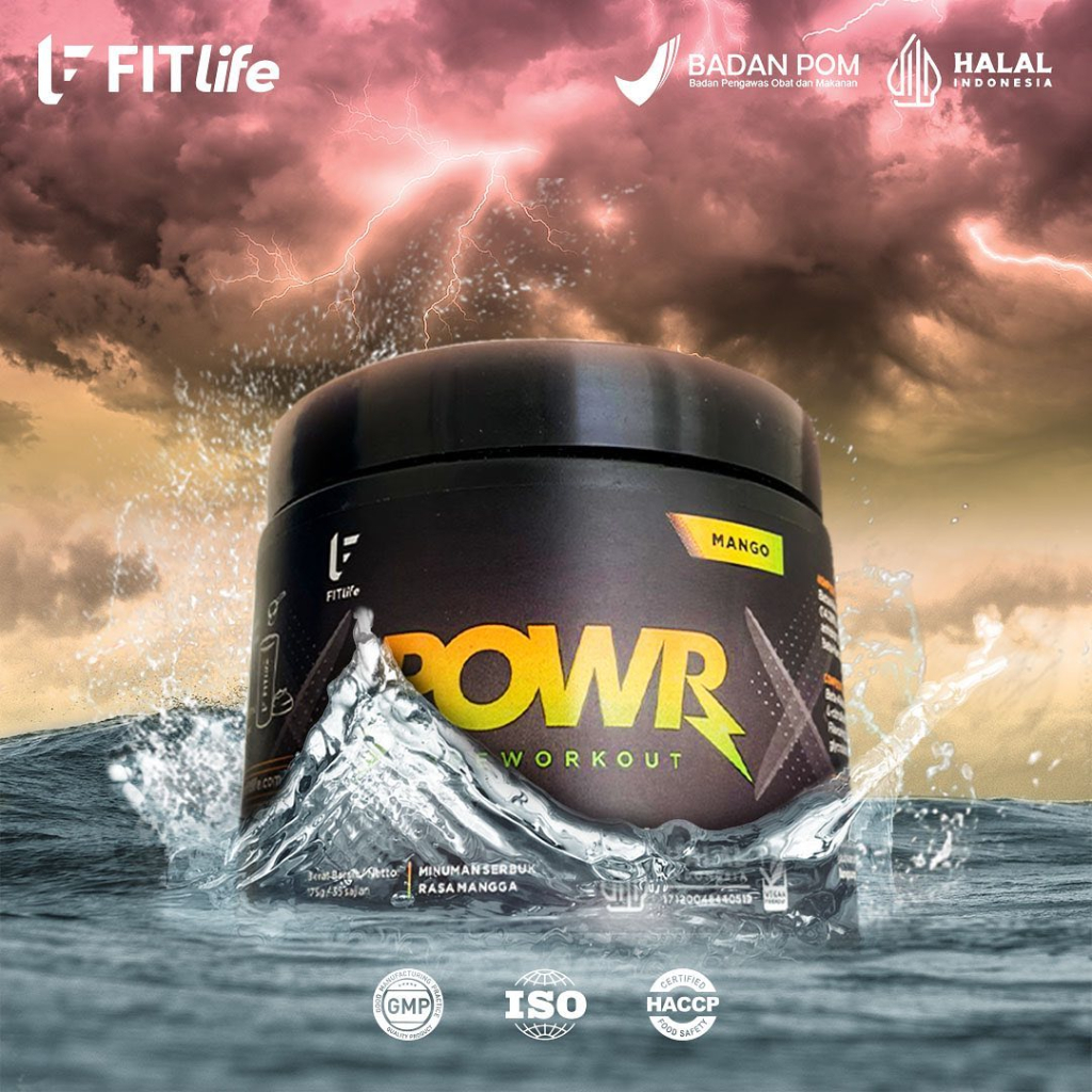 FITLIFE Powr Pre-Workout 175 gram 35 servings - PreWorkout BPOM HALAL