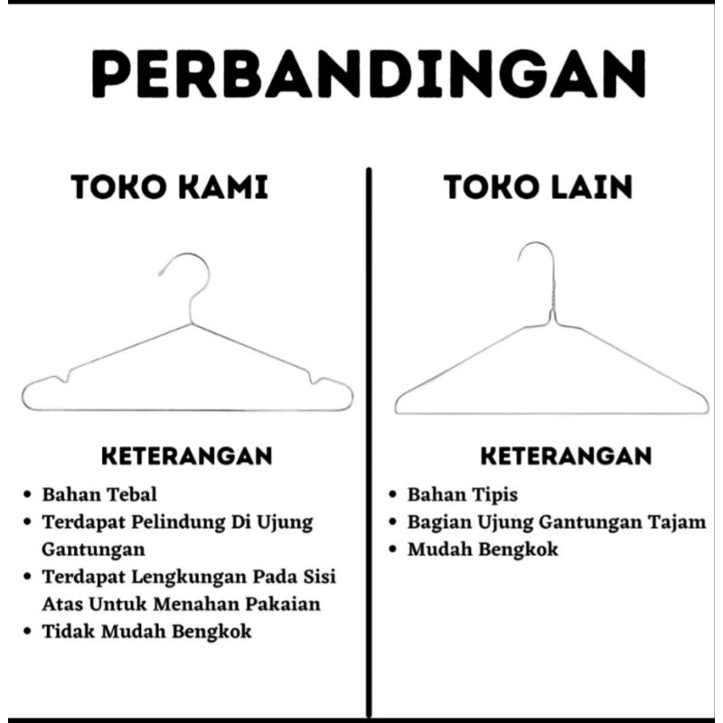 GANTUNGAN BAJU STAINLESS / HANGER BAJU STAINLESS