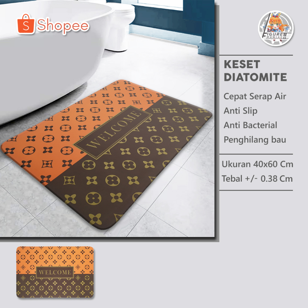 Figure Maniac - Keset Karakter Diatomite Keset Kamar Mandi Anti Slip Lembut Keset Nyerap Air