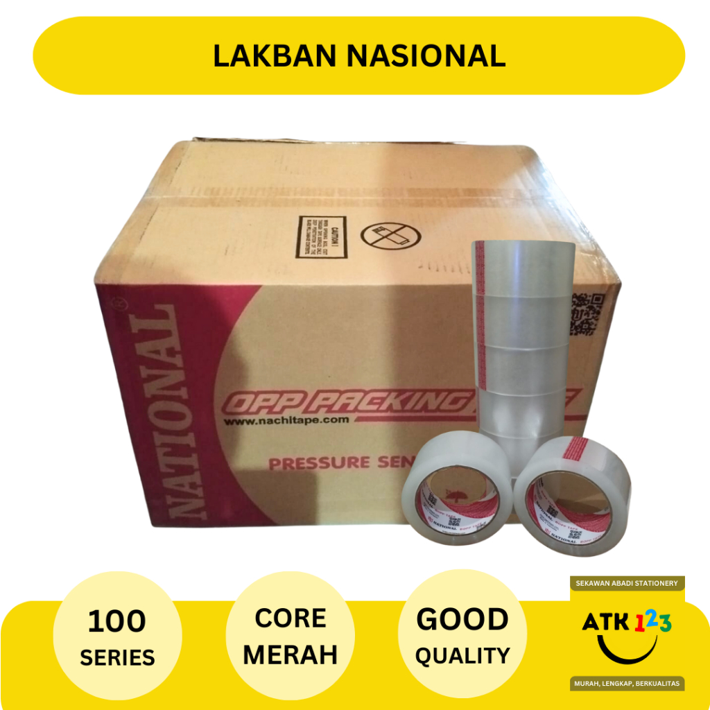 OPP Tape / Isolasi Plakban / Lakban Bening Rainbow 48mm x 100 yards