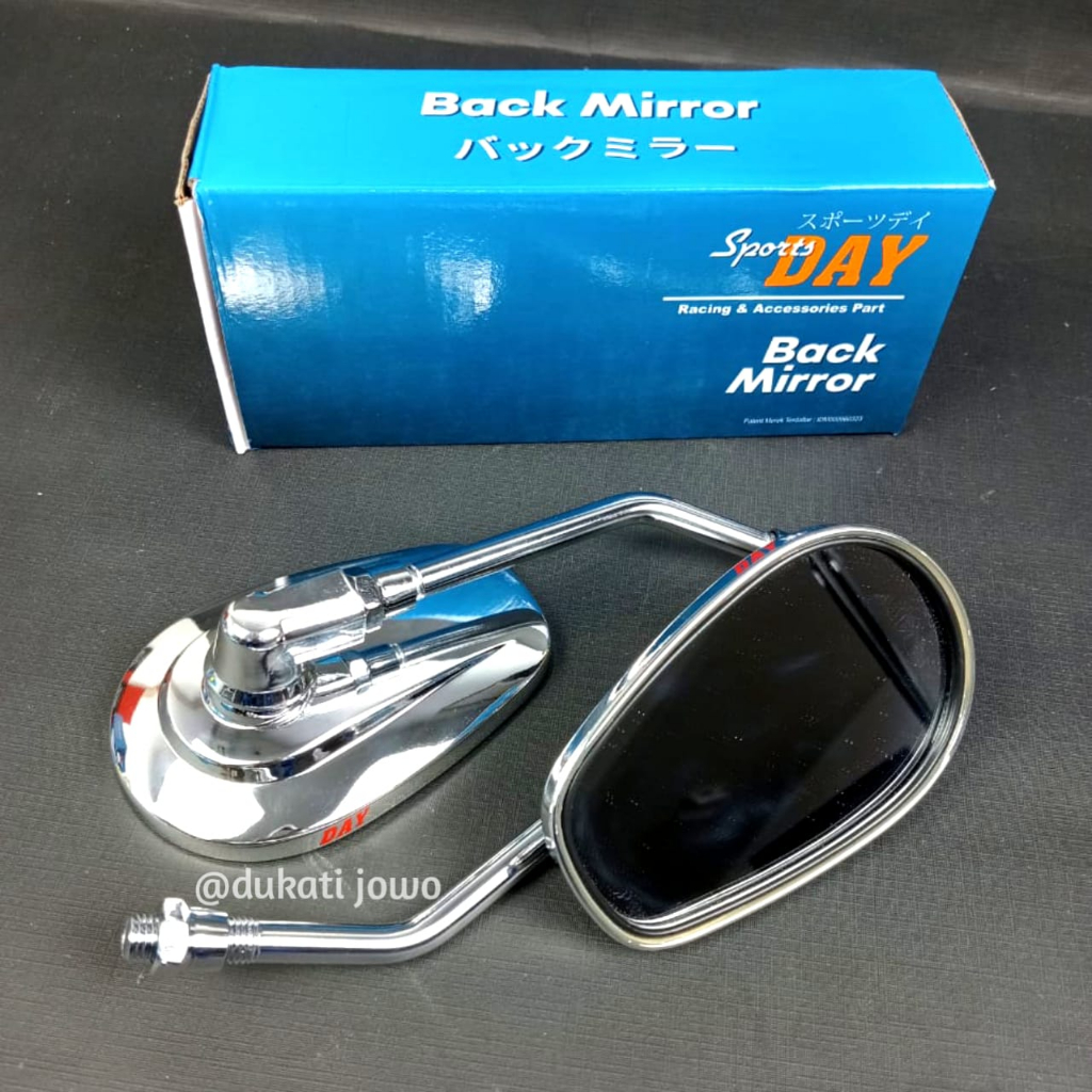 Spion Retro Oval Classic Crhome Kaca Putih Honda Spion Klasik CB 100 125 C70 Grand GL Tiger Scoopy Fazzio